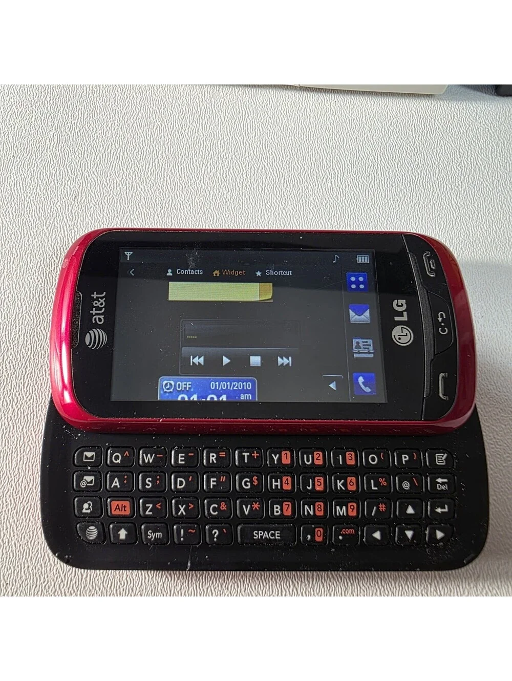 LG Xpression C395 Red Slider 3G Touch Slider Cell Phone Tested